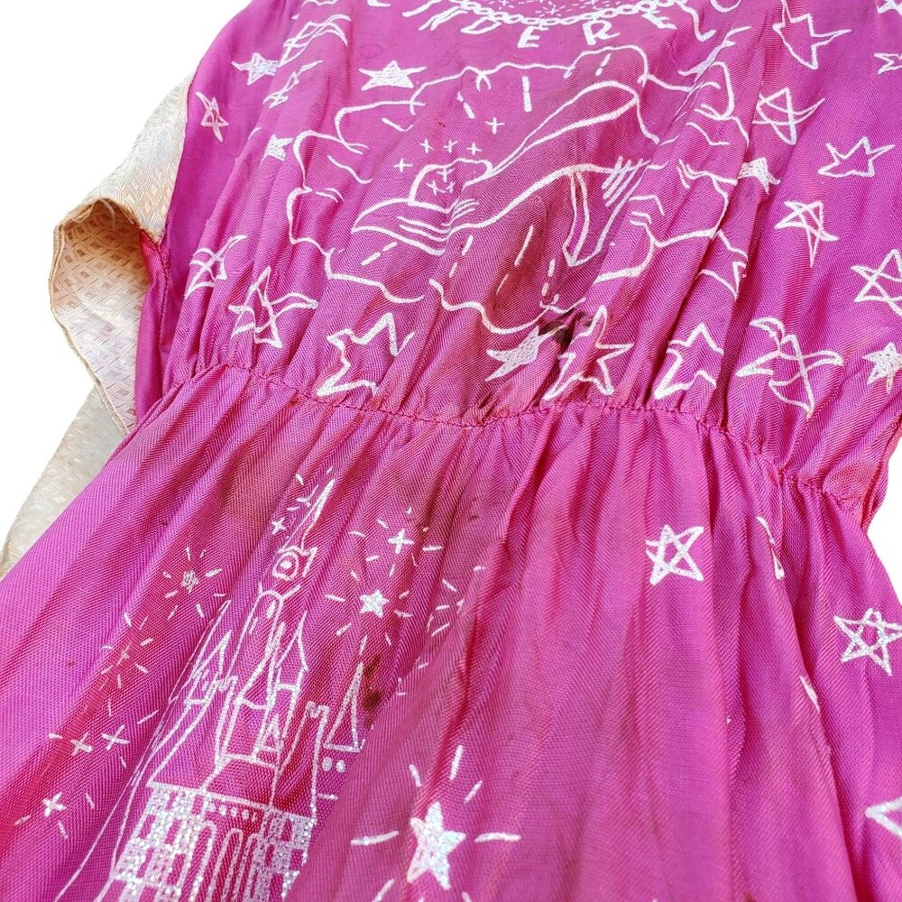 Vintage 50s 60s Costume Cinderella Pink Dress 4T 5T Halloween Dress Up - Picture 7 of 10